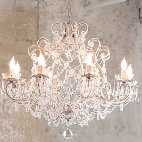 lampadario con luci shabby-donnacreativa.net