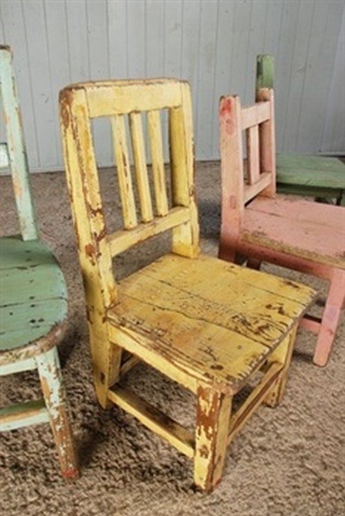 sedie di legno colorate stile chippy-donnacreativa.net