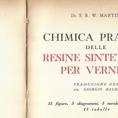 Manuale di chimica delle vernici 1953- hoepli.