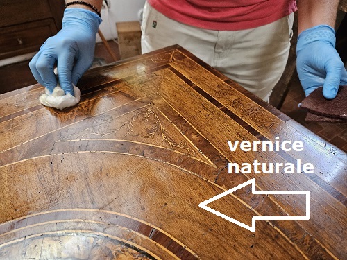 Recupero vernice naturale.